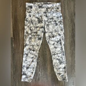 Athleta Women’s Medium Gray White‎ Marble High Rise Leggings